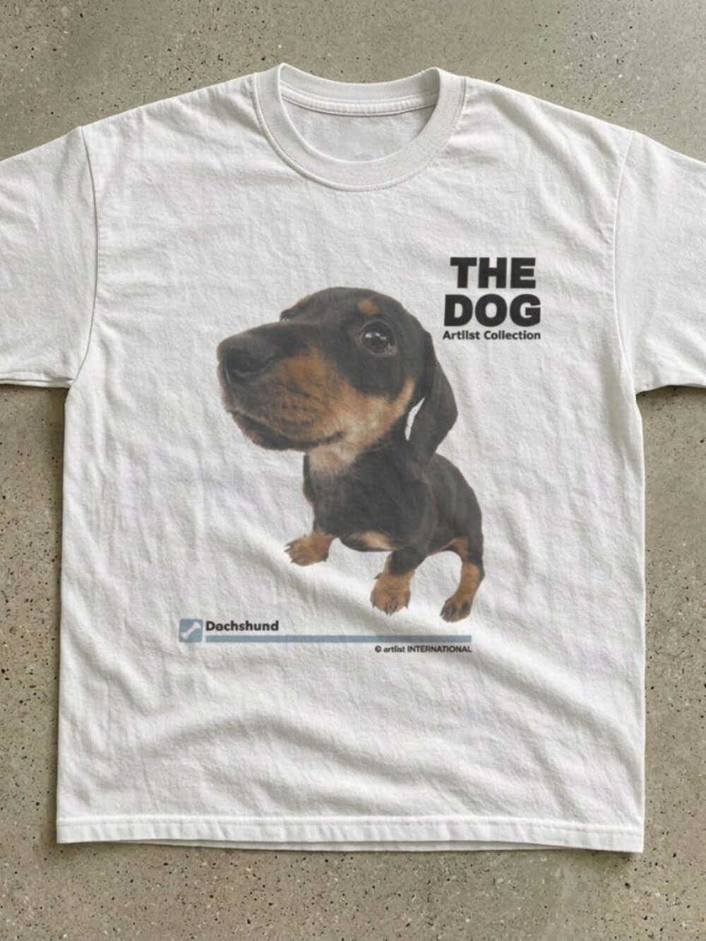 The Dog Artlist Collection Dachshund Puppy T-Shirt White